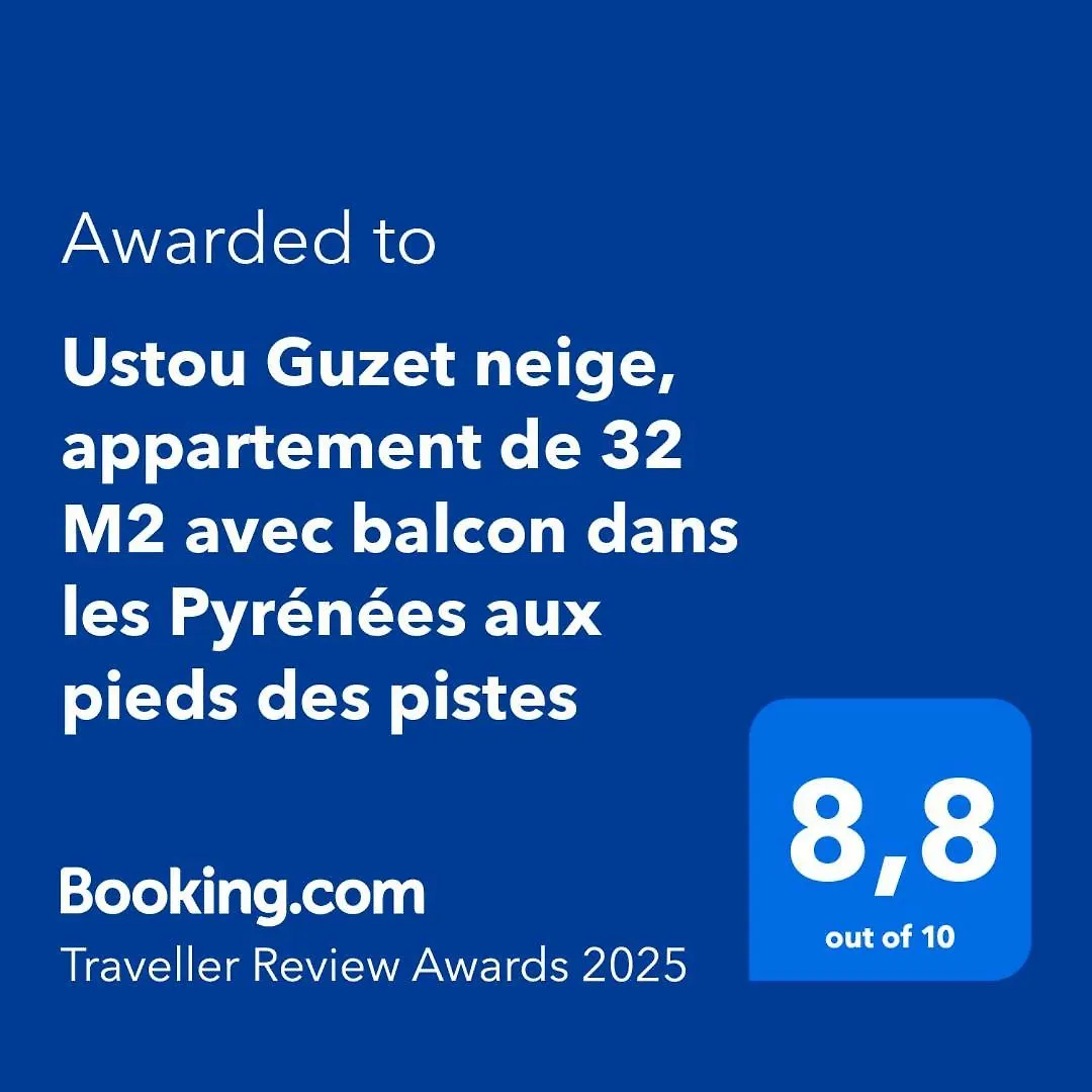 Ustou Guzet Neige, Appartement De 32 M2 Avec Balcon Dans Les Pyrenees Aux Pieds Des Pistes 0*,  צרפת